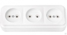 Розетка 3-я без заземления Пралеска (Белый) Розетка 3-я без заземления Пралеска (Белый)